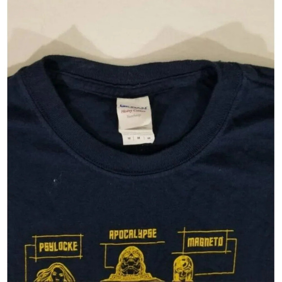 X-MEN APOCALYPSE Promo Marvel Comics Magneto Cyclops Beast Blue T Shirt Size L - Picture 5 of 8